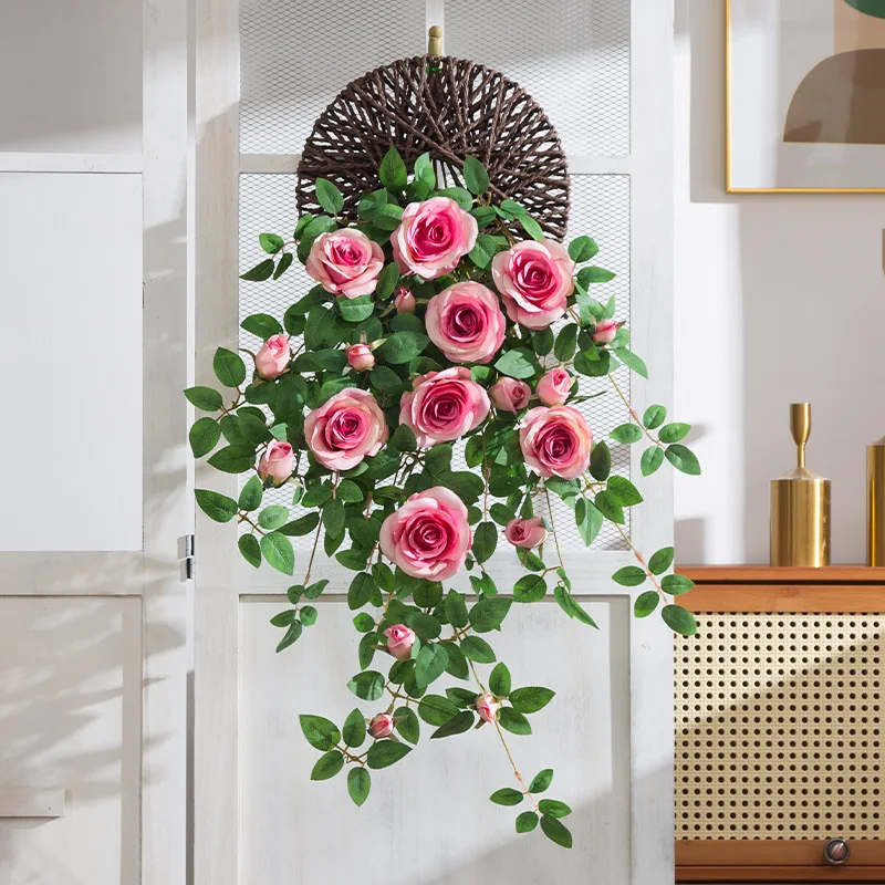 Wall hanging wall decorative flowers hanging flowers fake flowers rattan bionic rose rattan wall simulation home decor
Wall hanging wall decorative flowers hanging flowers fake flowers rattan bionic rose rattan wall simulation home decor