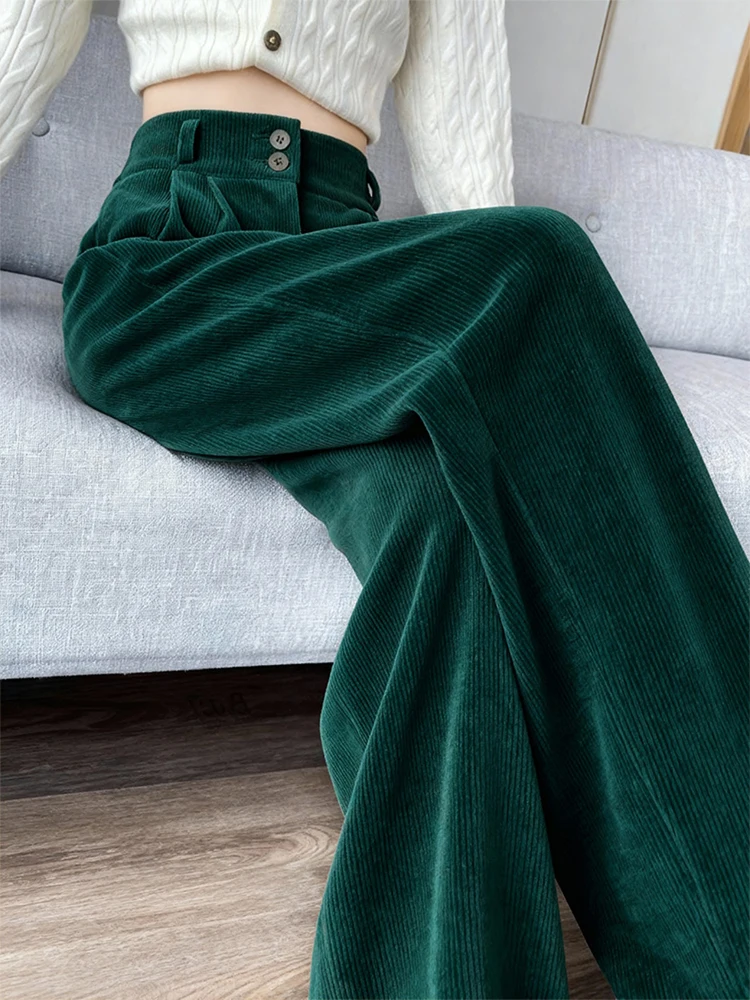 2026 New een Fce Lined Corduroy Pants Women's Loose BF Lazy Sle High Waist Thi Casual Straight Leg Trousers
2026 New een Fce Lined Corduroy Pants Women's Loose BF Lazy Sle High Waist Thi Casual Straight Leg Trousers