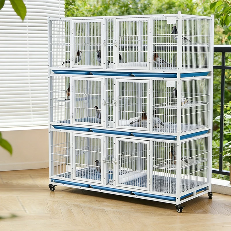 High Quality Metal Iron Wire Galvanized Pipe Racing Pigeon Breeding Cage with Snap Button Layers
High Quality Metal Iron Wire Galvanized Pipe Racing Pigeon Breeding Cage with Snap Button Layers
