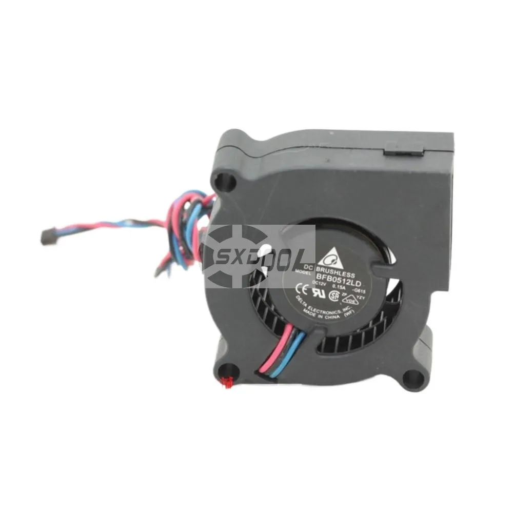 DC Blower Fan for Delta BFB0512LD 12V 5CM Turbo | 3700RPM, 4.45CFM Airflow, 0.15A, Three-Wire, 50x50x20mm
DC Blower Fan for Delta BFB0512LD 12V 5CM Turbo | 3700RPM, 4.45CFM Airflow, 0.15A, Three-Wire, 50x50x20mm