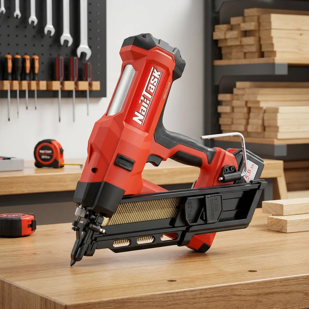Nailtask Cordless 34° Framing Nailer 20V Brushless Nail Gun for Furniture Making and Structural Wood Projects (Without Battery)
Nailtask Cordless 34° Framing Nailer 20V Brushless Nail Gun for Furniture Making and Structural Wood Projects (Without Battery)