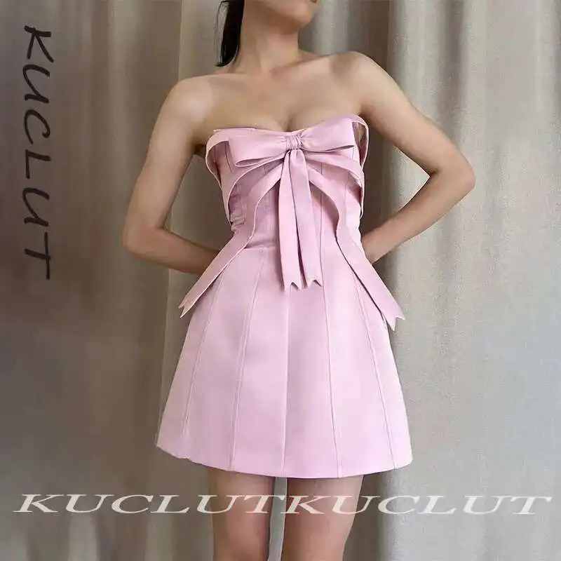 KUCLUT Fashion Women's Niche Three-dimensional Bow Design Strapless Dresses Slim Fit Evening Party Dress Female Trendy K427
KUCLUT Fashion Women's Niche Three-dimensional Bow Design Strapless Dresses Slim Fit Evening Party Dress Female Trendy K427