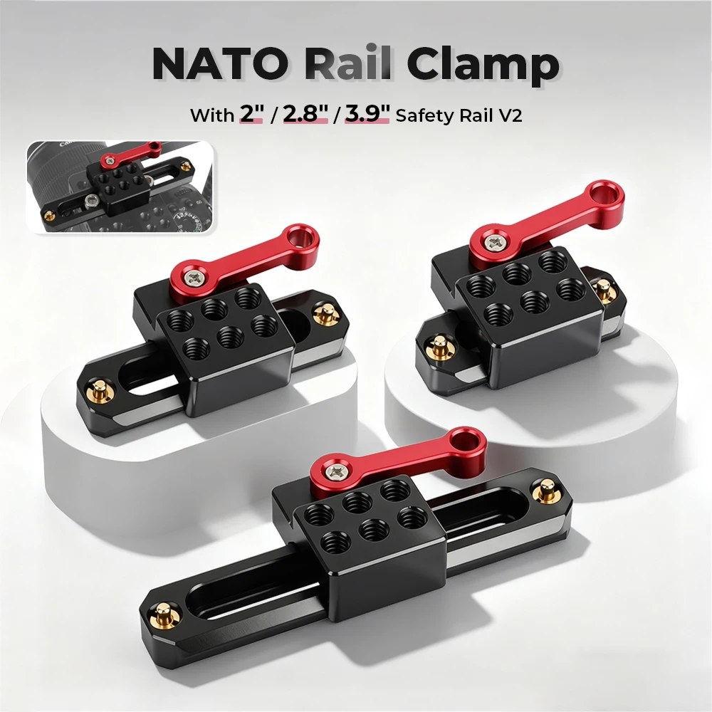 CAMVATE NATO Clamp Quick Release NATO Rail Clamp With 1/4 3/8 Threaded Hole for Video Light Microphone Monitor Magic Arm
CAMVATE NATO Clamp Quick Release NATO Rail Clamp With 1/4 3/8 Threaded Hole for Video Light Microphone Monitor Magic Arm