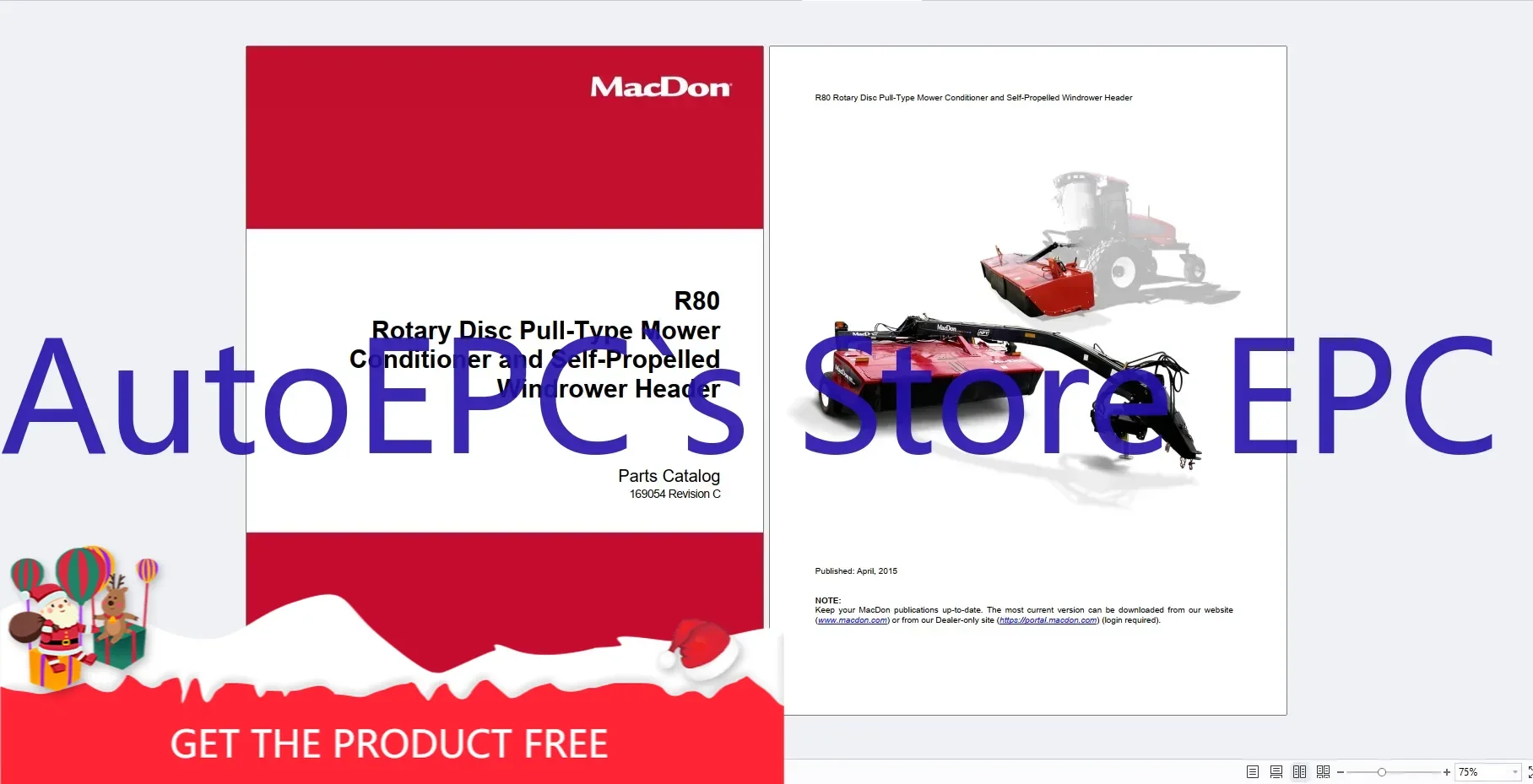 AutoEPC MACDON Сельскохозяйственный PDF-оператор 15,4 ГБ Техническое обслуживание Рекламная стрельба и руководства по запчастям
AutoEPC MACDON Сельскохозяйственный PDF-оператор 15,4 ГБ Техническое обслуживание Рекламная стрельба и руководства по запчастям