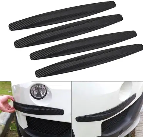 AOHEWEI Pack of 2 Universal Car Corner Bumper Guard Anti-Scratch Protector Sticker Stripes Scratch Resistant