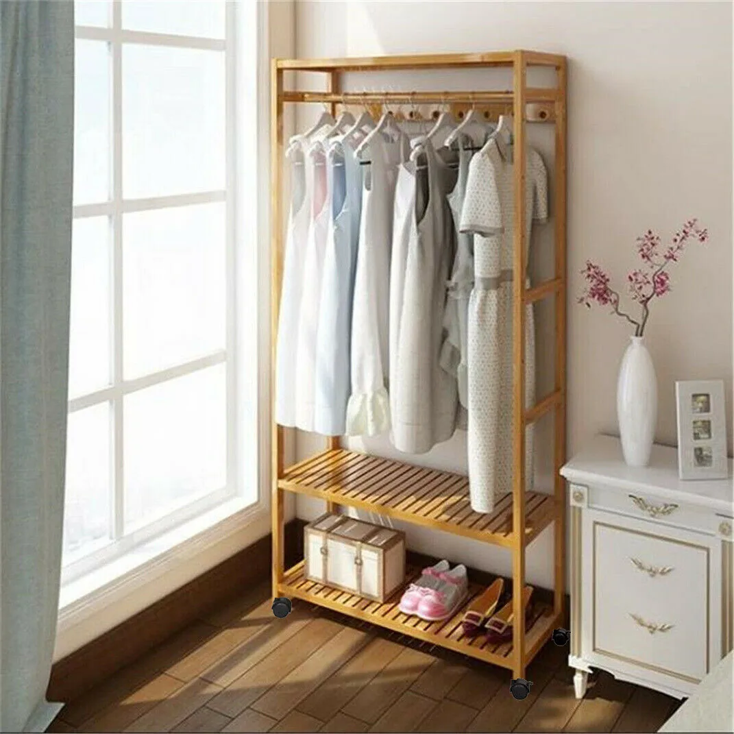 Organizer Shelves Rack Garment Clothing Shoes Storage 3 Tire Wood Lockable Wheel
Organizer Shelves Rack Garment Clothing Shoes Storage 3 Tire Wood Lockable Wheel