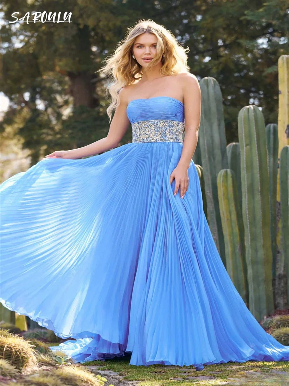 Beach Appliques Floor-length Evening Dress Romantic Strapless A-line Cocktail Party Gown Pastrol Vestidos De Novia
Beach Appliques Floor-length Evening Dress Romantic Strapless A-line Cocktail Party Gown Pastrol Vestidos De Novia