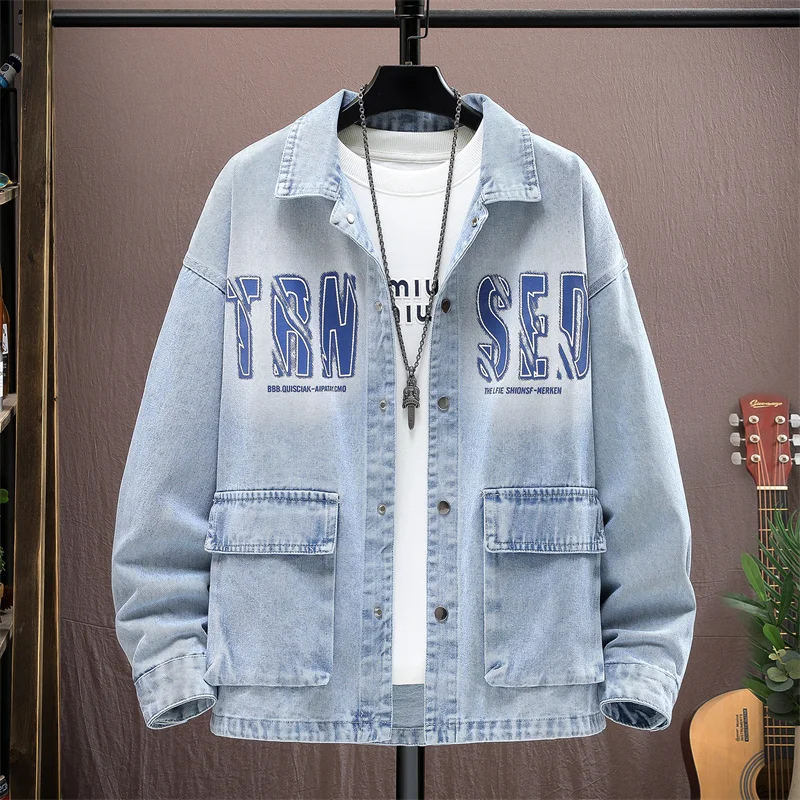 Casual irt Sle Jaet for Men Spring Autumn New Sle Printed Workwear Collared Jaet for Teenage Boys American High Street
Casual irt Sle Jaet for Men Spring Autumn New Sle Printed Workwear Collared Jaet for Teenage Boys American High Street