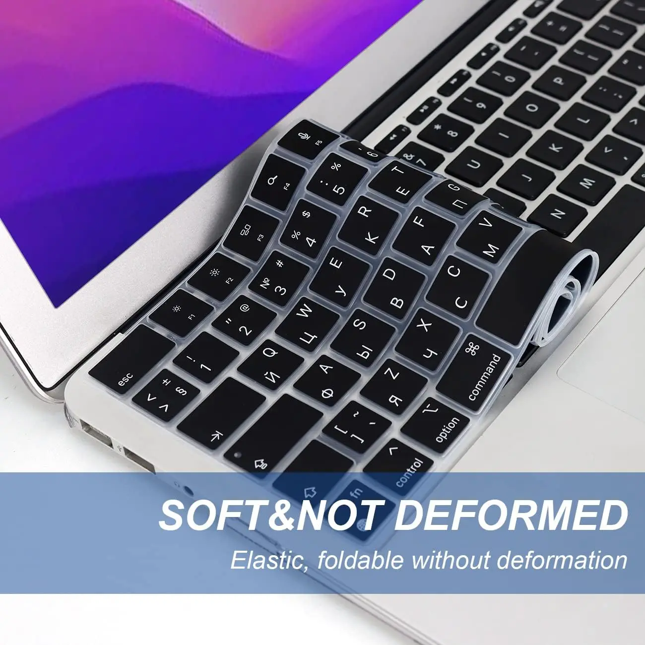 Чехол для клавиатуры MacBook Air с украинским алфавитом и макеткой цириллического алфавита, совместимый с M4 A3240 M3 A3113 M2 A2681 и 15,3 дюйма A3241
Чехол для клавиатуры MacBook Air с украинским алфавитом и макеткой цириллического алфавита, совместимый с M4 A3240 M3 A3113 M2 A2681 и 15,3 дюйма A3241