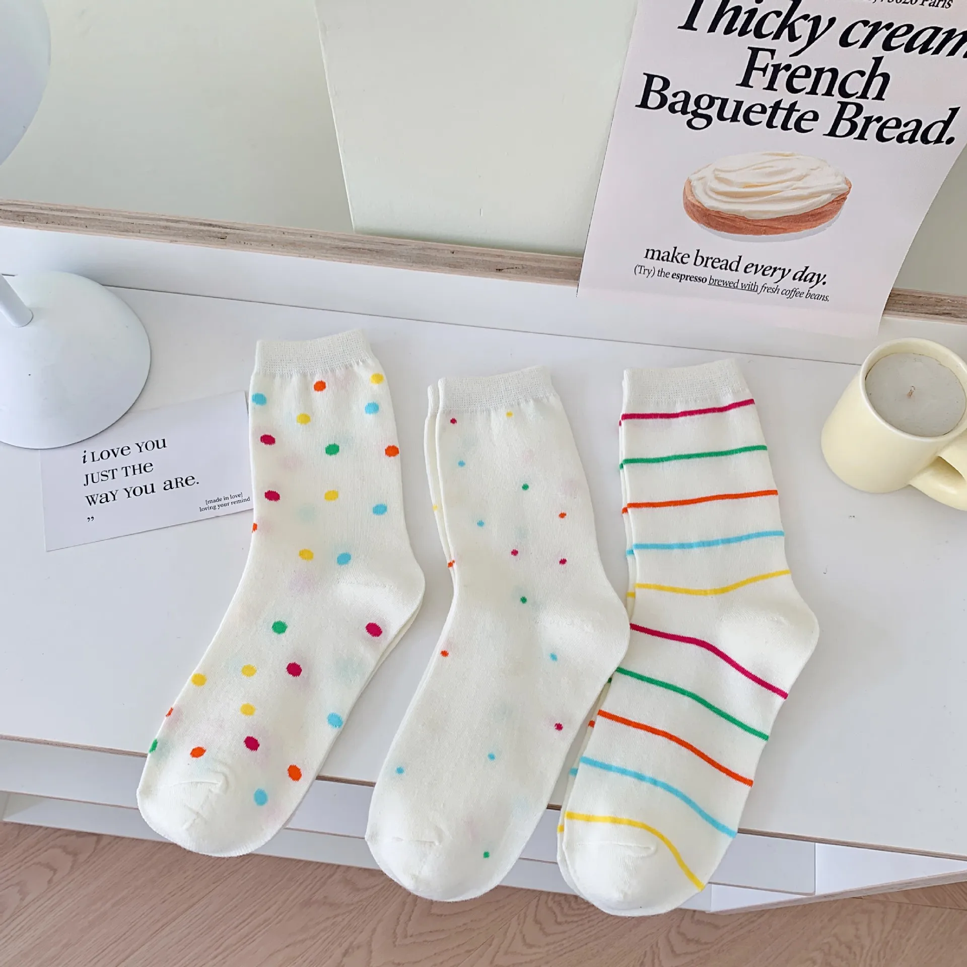 Women Socks Cotton Spring Autumn Female Polka Dot Striped Sweet Style Simple Lovely Cute Girls Gift White Kawaii Mid-tube Socks
Women Socks Cotton Spring Autumn Female Polka Dot Striped Sweet Style Simple Lovely Cute Girls Gift White Kawaii Mid-tube Socks