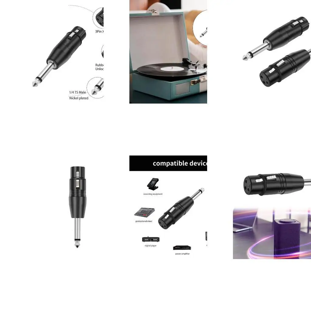 31BA 3Pin Female to 1/4inch Male Mono Sound Converters Connectors for Signal Conversion
31BA 3Pin Female to 1/4inch Male Mono Sound Converters Connectors for Signal Conversion