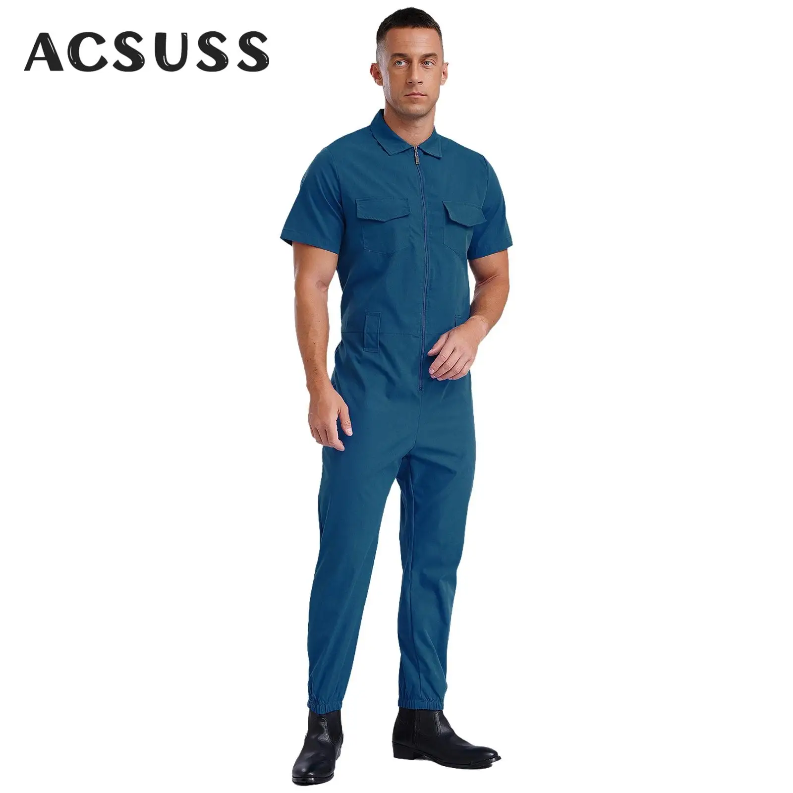 Men Work Overalls Short Sleeve Zipper Workshop Uniforms Coveralls Dungarees Solid Mechanical Warehouse Jumpsuit Work Daily Wear
Men Work Overalls Short Sleeve Zipper Workshop Uniforms Coveralls Dungarees Solid Mechanical Warehouse Jumpsuit Work Daily Wear