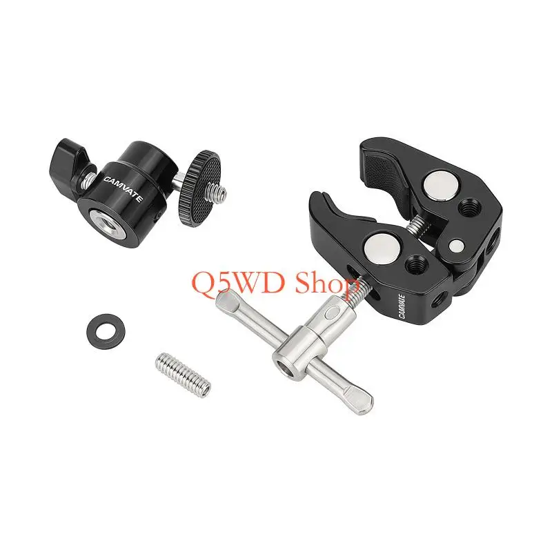 Q5WD Adjustable 1/4inch Threaded Ball Mounting Arm Heavy Duty Aluminum Clamp Rotatable Metal Clamp for Mobile Phone Monitor
Q5WD Adjustable 1/4inch Threaded Ball Mounting Arm Heavy Duty Aluminum Clamp Rotatable Metal Clamp for Mobile Phone Monitor
