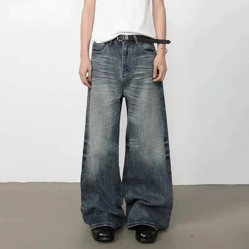 Vintage Blue Men's Wide Leg Jeans 2026 Spring New Moustache Effect Wahsed Denim Long Patns Old Straight Trousers 9XFHHS
Vintage Blue Men's Wide Leg Jeans 2026 Spring New Moustache Effect Wahsed Denim Long Patns Old Straight Trousers 9XFHHS
