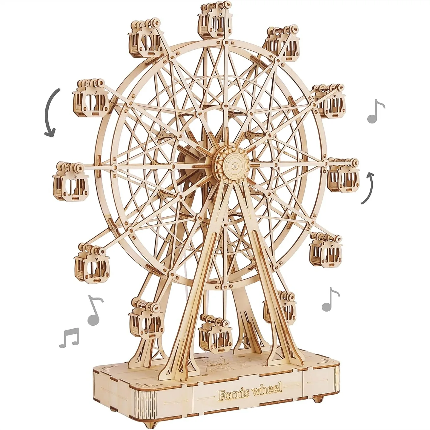3D Wooden Puzzle Music Box DIY Craft Kit - Hand Crank Ferris Wheel, Creative Gift for Adults Christmas Birthday
3D Wooden Puzzle Music Box DIY Craft Kit - Hand Crank Ferris Wheel, Creative Gift for Adults Christmas Birthday