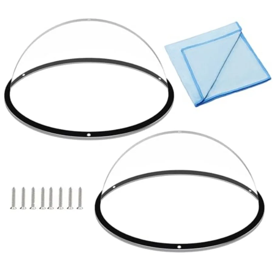 2 Pack Dog Fence Window with Cleaning Cloth, Clear Acrylic Pet Dome Window, Pet Peek Window for Dog Fence to Relieves Stress, R
2 Pack Dog Fence Window with Cleaning Cloth, Clear Acrylic Pet Dome Window, Pet Peek Window for Dog Fence to Relieves Stress, R