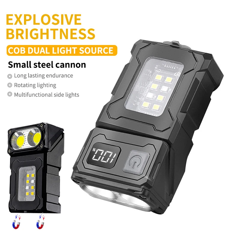 MINI USB Rechargeable LED Flashlight Portable Tail Magnet Flashlight Super Bright Camping Lantern Side COB Emergency Light
MINI USB Rechargeable LED Flashlight Portable Tail Magnet Flashlight Super Bright Camping Lantern Side COB Emergency Light