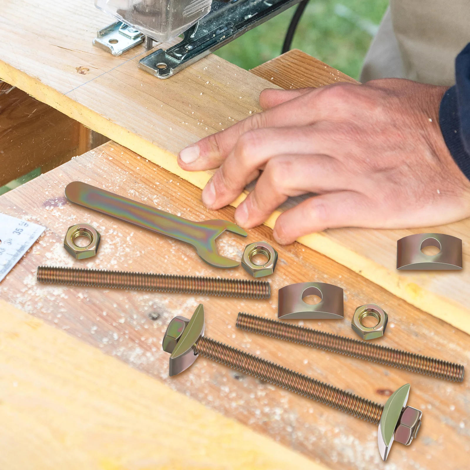 12Sets Half Moon Connector Furniture Bolt Kit Heavy Duty Countertop Joint Connectors Tabletop Fasteners Furniture Hardware Parts
12Sets Half Moon Connector Furniture Bolt Kit Heavy Duty Countertop Joint Connectors Tabletop Fasteners Furniture Hardware Parts