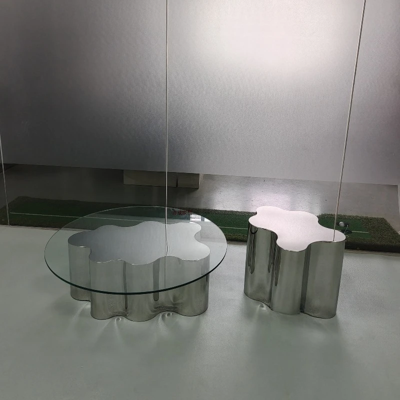 Modern simple light luxury stainless steel living room coffee table Small apartment living room light luxury coffee table
Modern simple light luxury stainless steel living room coffee table Small apartment living room light luxury coffee table