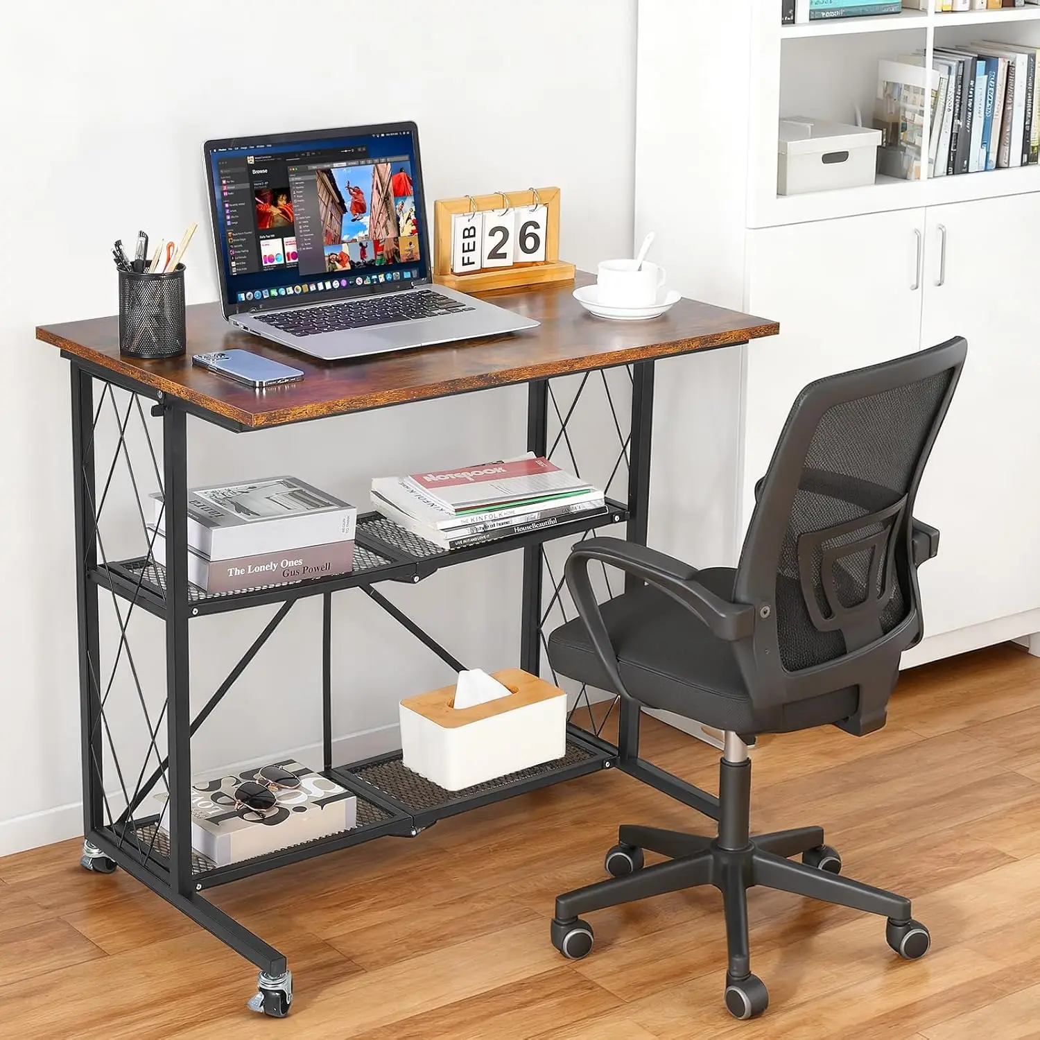 3 Tier Foldable Rolling Shelf with Wheels, No Assembly Metal Wire Storage Cart, Freestanding Organizer Rack for Kitchen, Study Room, Living Room
3 Tier Foldable Rolling Shelf with Wheels, No Assembly Metal Wire Storage Cart, Freestanding Organizer Rack for Kitchen, Study Room, Living Room