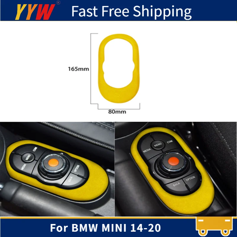 Основная кнопка управления шестерней, декоративная рамка для BMW MINI 2014-2020, желтая замшевая центральная консоль, панель мыши, автомобильные аксессуары
Основная кнопка управления шестерней, декоративная рамка для BMW MINI 2014-2020, желтая замшевая центральная консоль, панель мыши, автомобильные аксессуары