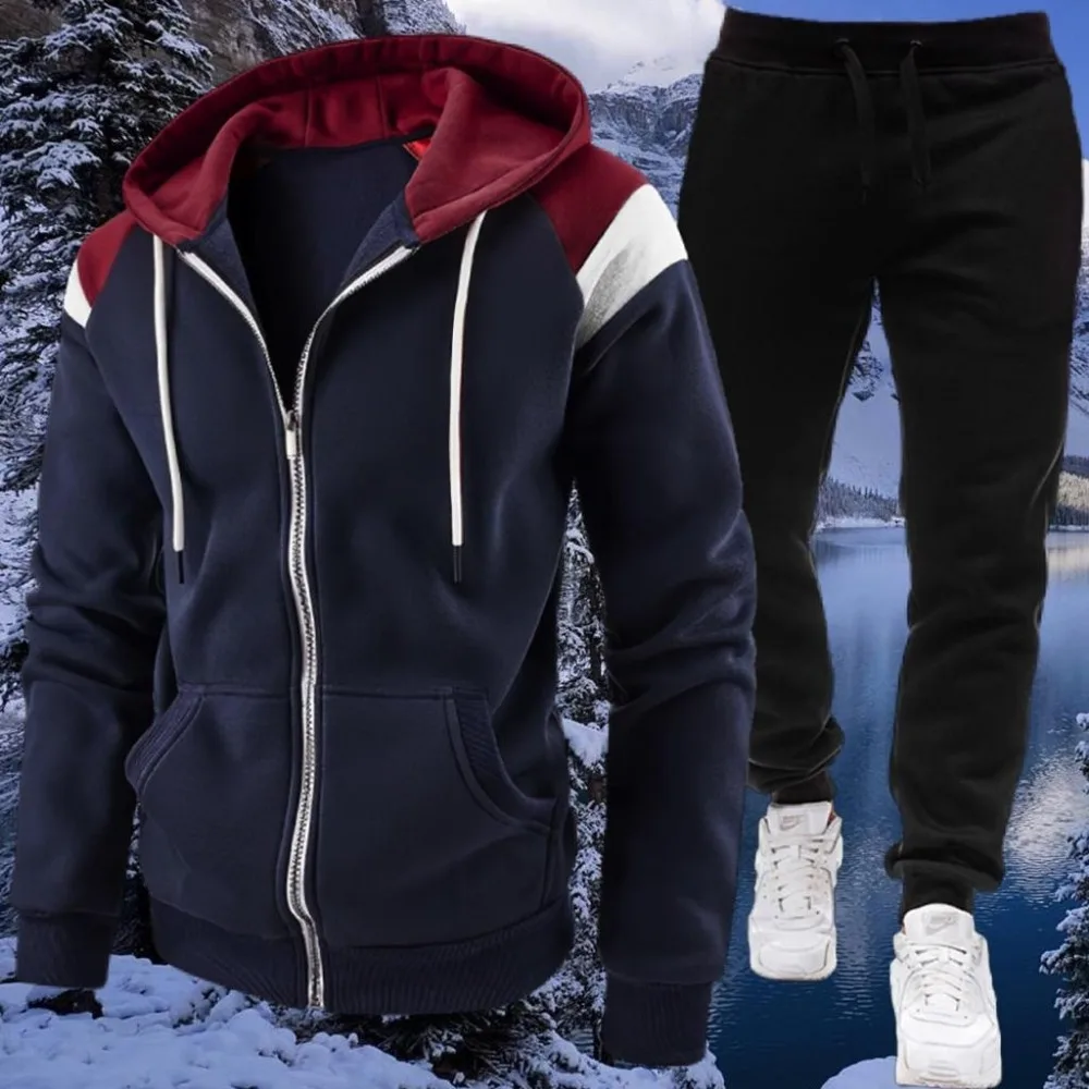 Men's Winter Activewear SetThermal Hoodie&Utility Sports Pants for Fitness, Jogging, Hiking, Outdoor Activities, and Casual Wear
Men's Winter Activewear SetThermal Hoodie&Utility Sports Pants for Fitness, Jogging, Hiking, Outdoor Activities, and Casual Wear