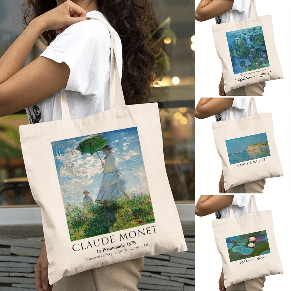 Claude Monet Women Shopping Bags Lady Shopper Bag Abstract Impressionist Double Print Big Capacity Handbags Shoulder Tote
Claude Monet Women Shopping Bags Lady Shopper Bag Abstract Impressionist Double Print Big Capacity Handbags Shoulder Tote