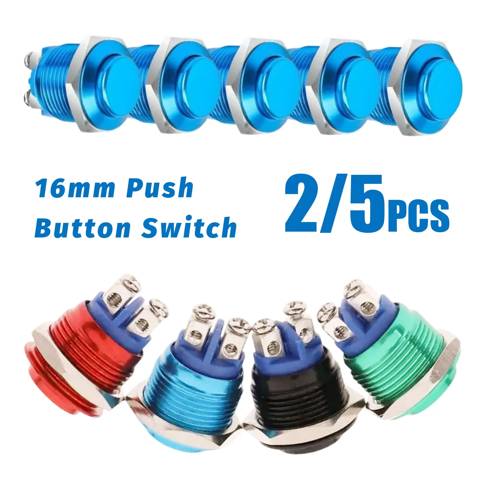 2/5 шт. 16 мм мгновенный высокий чехол водонепроницаемые металлические кнопочные переключатели автомобильный выключатель питания с винтомTermina
2/5 шт. 16 мм мгновенный высокий чехол водонепроницаемые металлические кнопочные переключатели автомобильный выключатель питания с винтомTermina