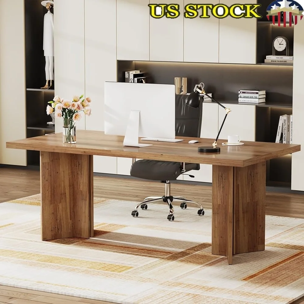 Vintage 63 Inch Executive Desk Large Tabletop Multifunctional Writing Conference Table Heavy Duty Home Office Computer Desk
Vintage 63 Inch Executive Desk Large Tabletop Multifunctional Writing Conference Table Heavy Duty Home Office Computer Desk