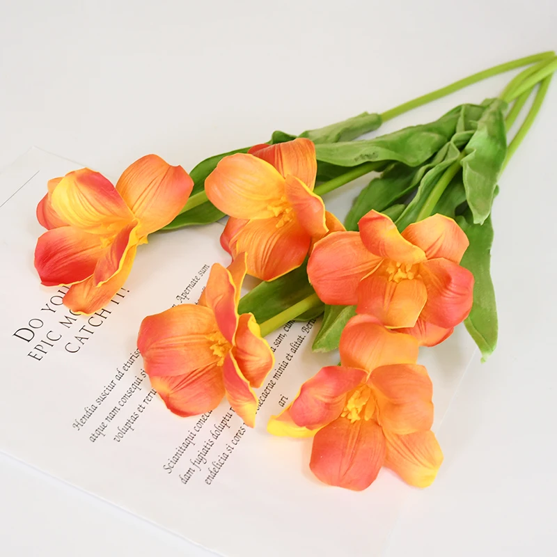 1pc Tulips Artificial Flowers Branch Real Touch Fake Flower Plants Wedding Festival Home Garden Vase Decoration Photography Prop 
1pc Tulips Artificial Flowers Branch Real Touch Fake Flower Plants Wedding Festival Home Garden Vase Decoration Photography Prop