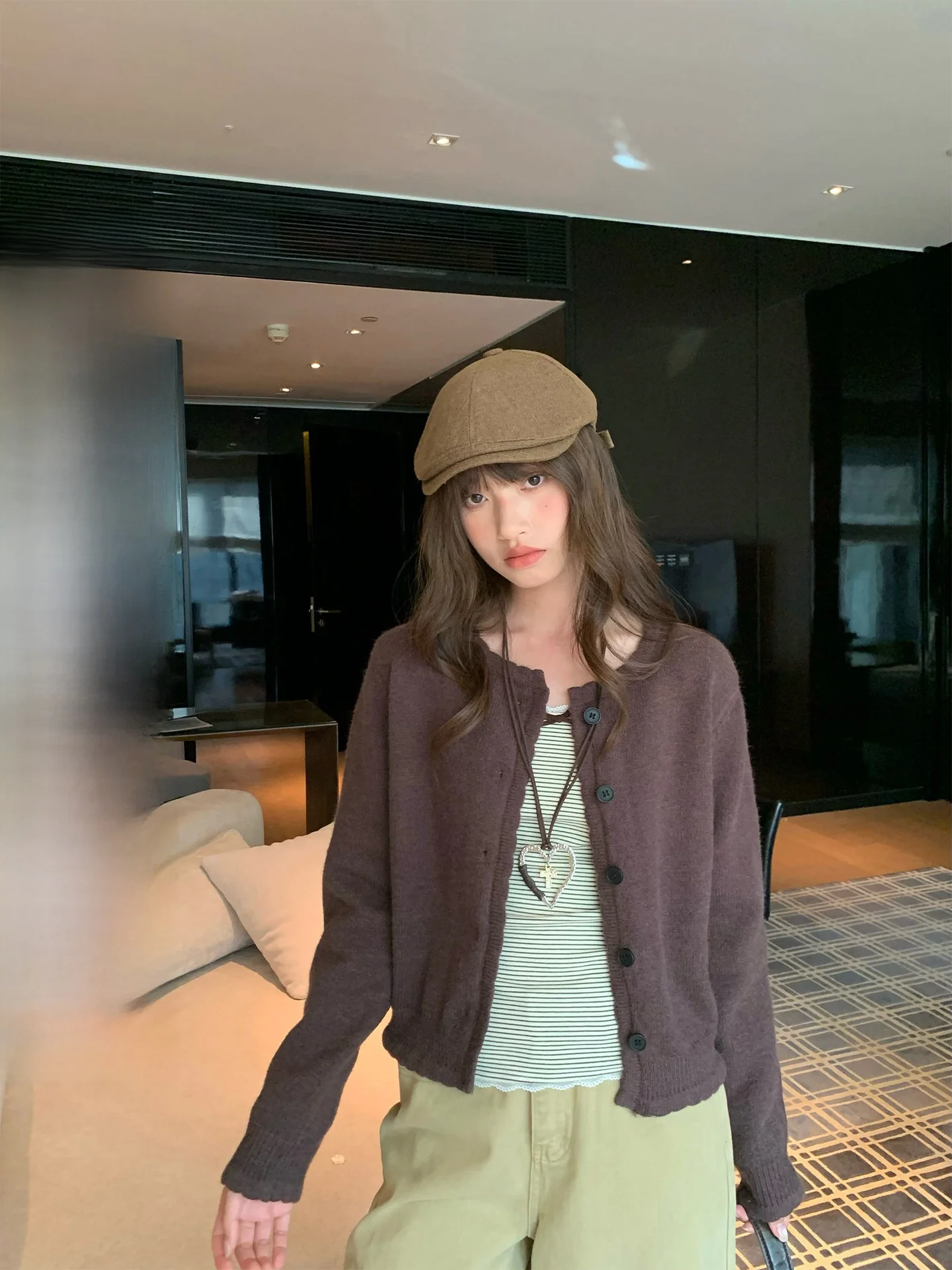 Autumn Coffee Knitted Sweater Women Open Cardigan Loose ort Outerwear Inner Wearable Double Knit Nylon Polyester Blend
Autumn Coffee Knitted Sweater Women Open Cardigan Loose ort Outerwear Inner Wearable Double Knit Nylon Polyester Blend