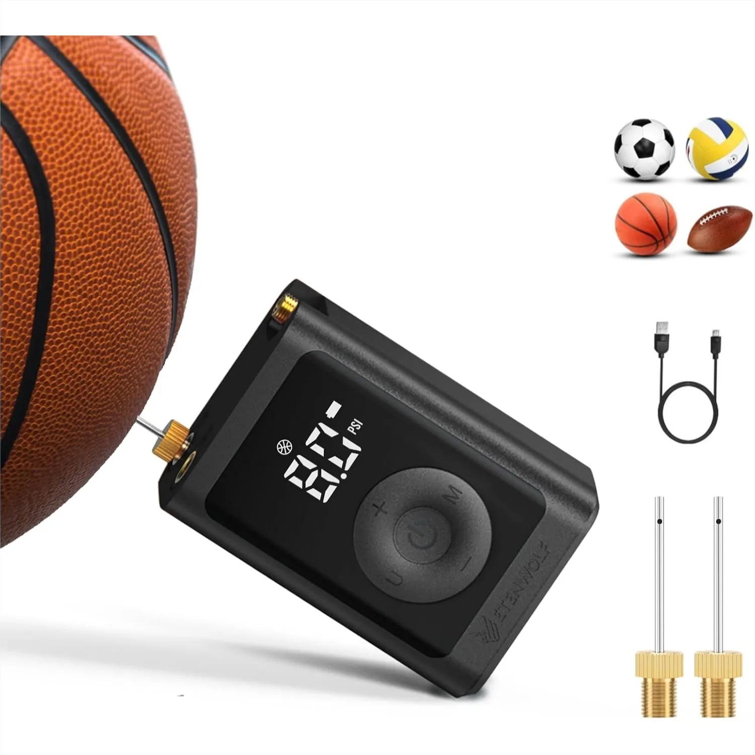Electric Ball Pump with Pressure Gauge, Rechargeable Air Pump for Basketball and Soccer Balls, Easy Inflation and Deflation
Electric Ball Pump with Pressure Gauge, Rechargeable Air Pump for Basketball and Soccer Balls, Easy Inflation and Deflation