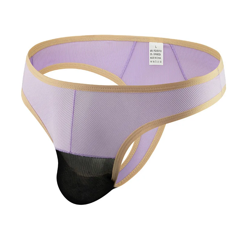 Men's Ribbed Ice Silk Thong, Mesh Patchwork Low Waist Underwear, Breathable Sexy T-Back Briefs for Summer U Pouch Daily Knickers
Men's Ribbed Ice Silk Thong, Mesh Patchwork Low Waist Underwear, Breathable Sexy T-Back Briefs for Summer U Pouch Daily Knickers