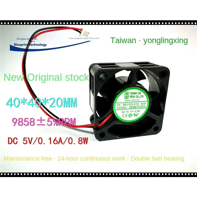 pa 40*40 * 20mm Yonglinxing Dfb402005m 4020 4cm 40*40 * 20mm5v Double Ball DC Cooling Fan
pa 40*40 * 20mm Yonglinxing Dfb402005m 4020 4cm 40*40 * 20mm5v Double Ball DC Cooling Fan