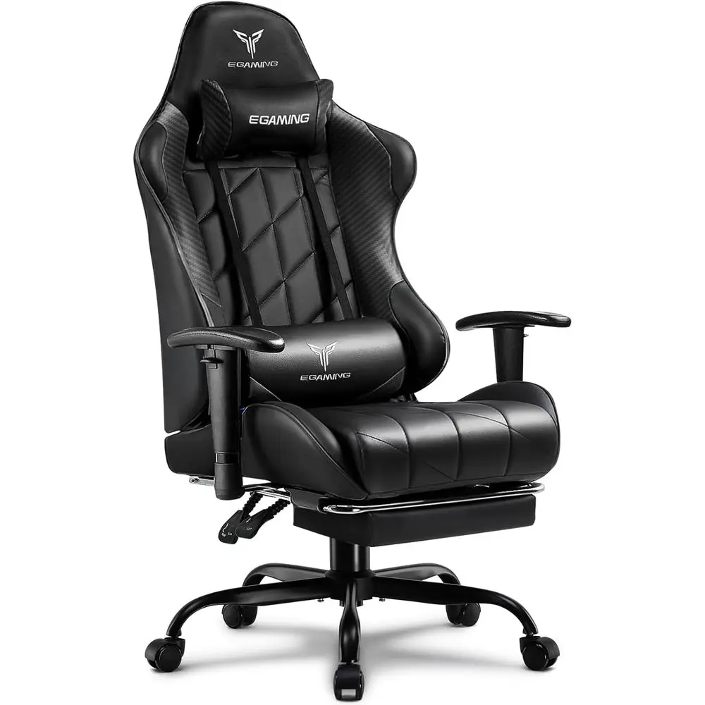 Gaming Chair, Big and Tall Video Game Chair with High Back PU Leather, Home Oice Ergonomic Computer Chair with ootrest, Adjustab
Gaming Chair, Big and Tall Video Game Chair with High Back PU Leather, Home Oice Ergonomic Computer Chair with ootrest, Adjustab
