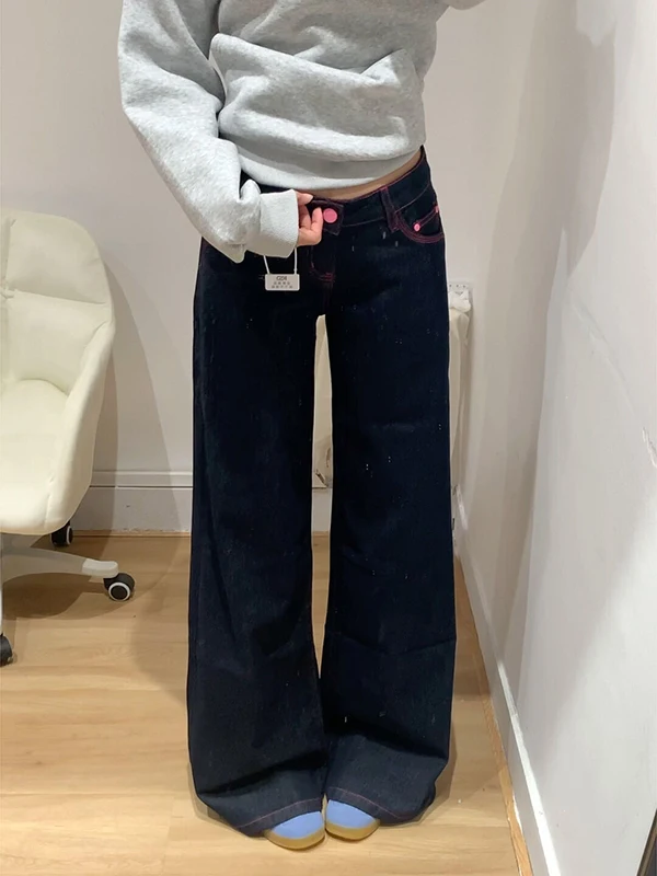 American Retro High Waist Wide Leg Straight Cut Denim Jeans Women's Spring 2026 New Loose Fit Treenuts Pants PmORh Brand
American Retro High Waist Wide Leg Straight Cut Denim Jeans Women's Spring 2026 New Loose Fit Treenuts Pants PmORh Brand