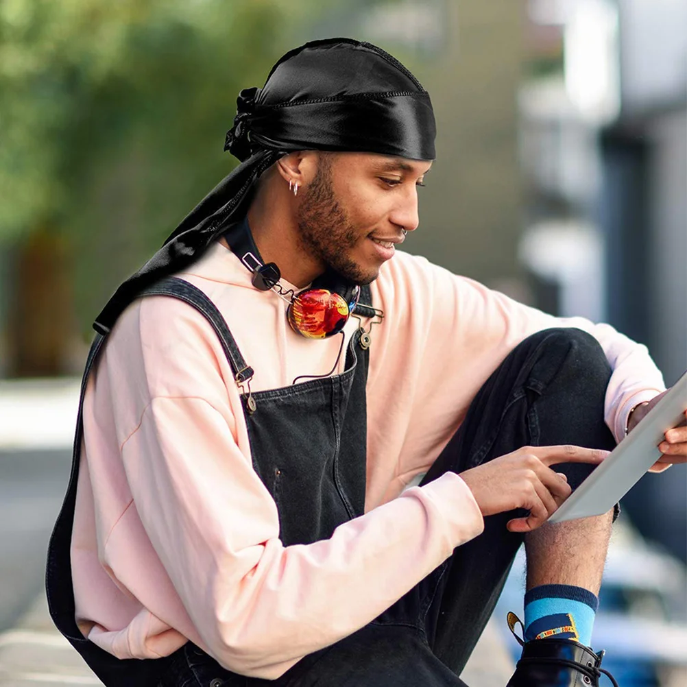 6Pcs Pirate Durag Satin Long Tail Wrap Elastic Wide Strap Headscarf Turban for Men Women Satin Durag Pirate Turban
6Pcs Pirate Durag Satin Long Tail Wrap Elastic Wide Strap Headscarf Turban for Men Women Satin Durag Pirate Turban