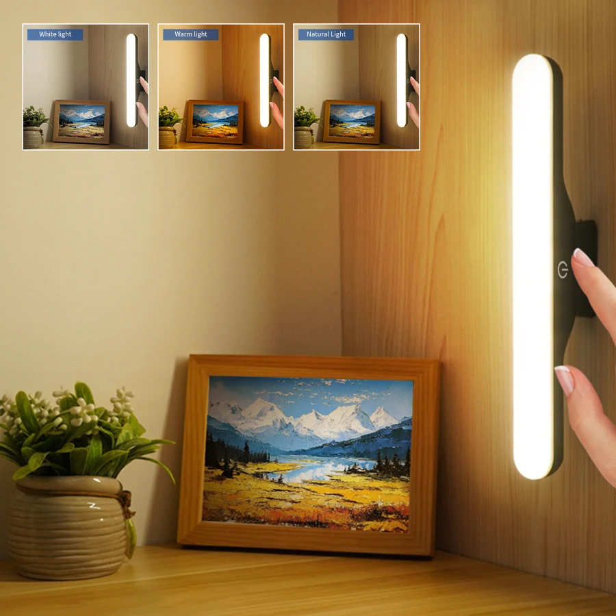 Rechargeable LED Night Light Touch Switch 3 Color Magnetic Mirror Front Makeup Lamp Desk Reading Light Bedside Closet Night Lamp
Rechargeable LED Night Light Touch Switch 3 Color Magnetic Mirror Front Makeup Lamp Desk Reading Light Bedside Closet Night Lamp