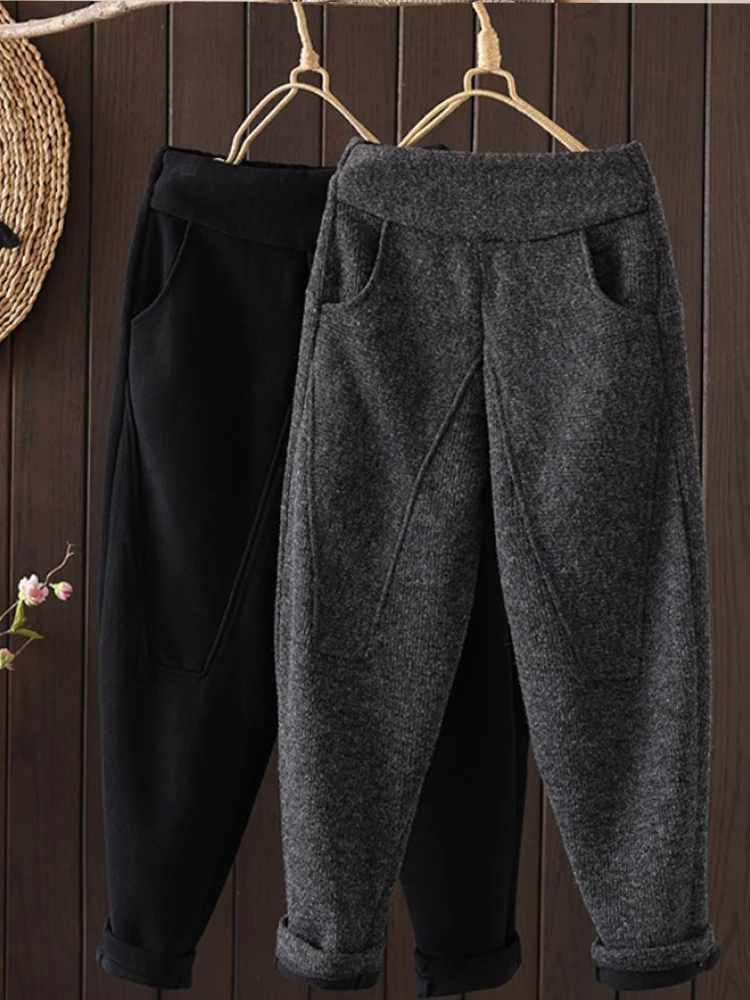 European Luxury Style Winter Trousers Womens Loose Fashion Vintage Fur Warm Harem Pants Ladeis Casual Punk Pantalons
European Luxury Style Winter Trousers Womens Loose Fashion Vintage Fur Warm Harem Pants Ladeis Casual Punk Pantalons