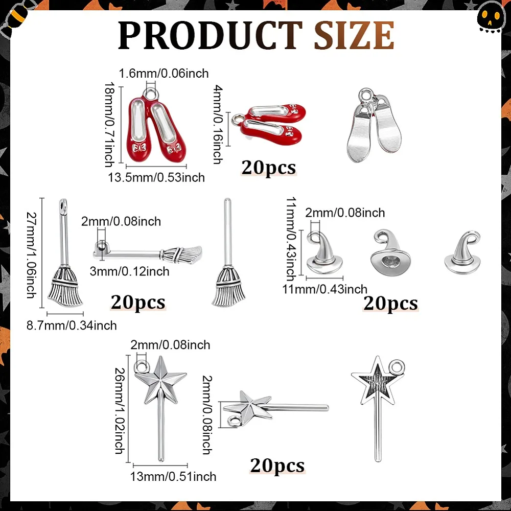 Theme 80Pcs 4 Styles Style Zinc Alloy Pendants Mixed Shapes 11~27x8.7~11x2~11mm Hole: 1.6~2mm 20pcs/style
Theme 80Pcs 4 Styles Style Zinc Alloy Pendants Mixed Shapes 11~27x8.7~11x2~11mm Hole: 1.6~2mm 20pcs/style