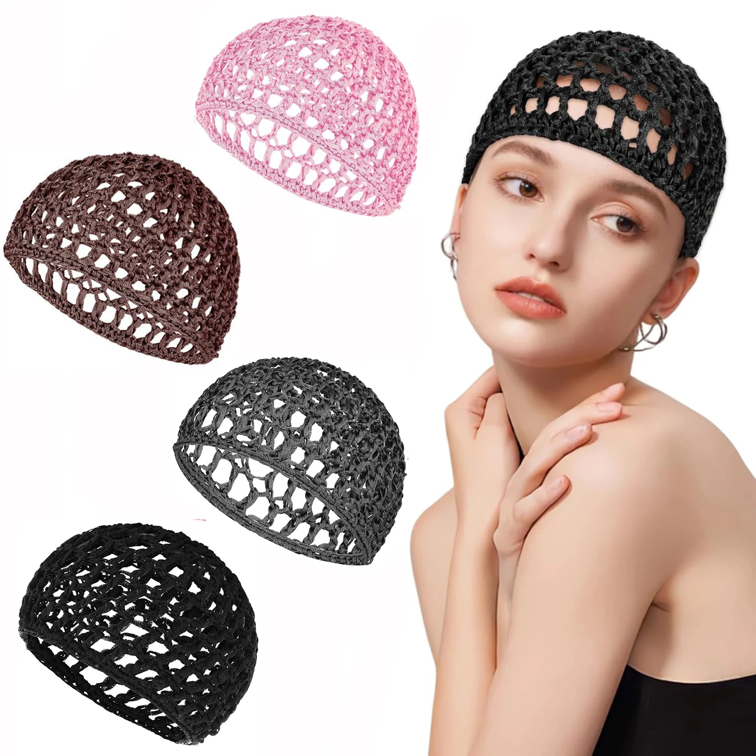 3pcs Comfort, Hand-Knit Crochet Hair Net Cap for Women- Breathable,Breathable Mesh Nightcap, Elastic Hair Net for Male And Femal
3pcs Comfort, Hand-Knit Crochet Hair Net Cap for Women- Breathable,Breathable Mesh Nightcap, Elastic Hair Net for Male And Femal