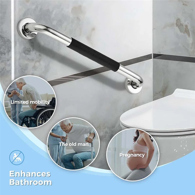 ABUF-Grab Bars для душа, 2 шт. в упаковке 16-дюймовая противоскользящая ручка для душа с резиновой ручкой, поручни для инвалидов для пожилых людей для Wall Durab
ABUF-Grab Bars для душа, 2 шт. в упаковке 16-дюймовая противоскользящая ручка для душа с резиновой ручкой, поручни для инвалидов для пожилых людей для Wall Durab