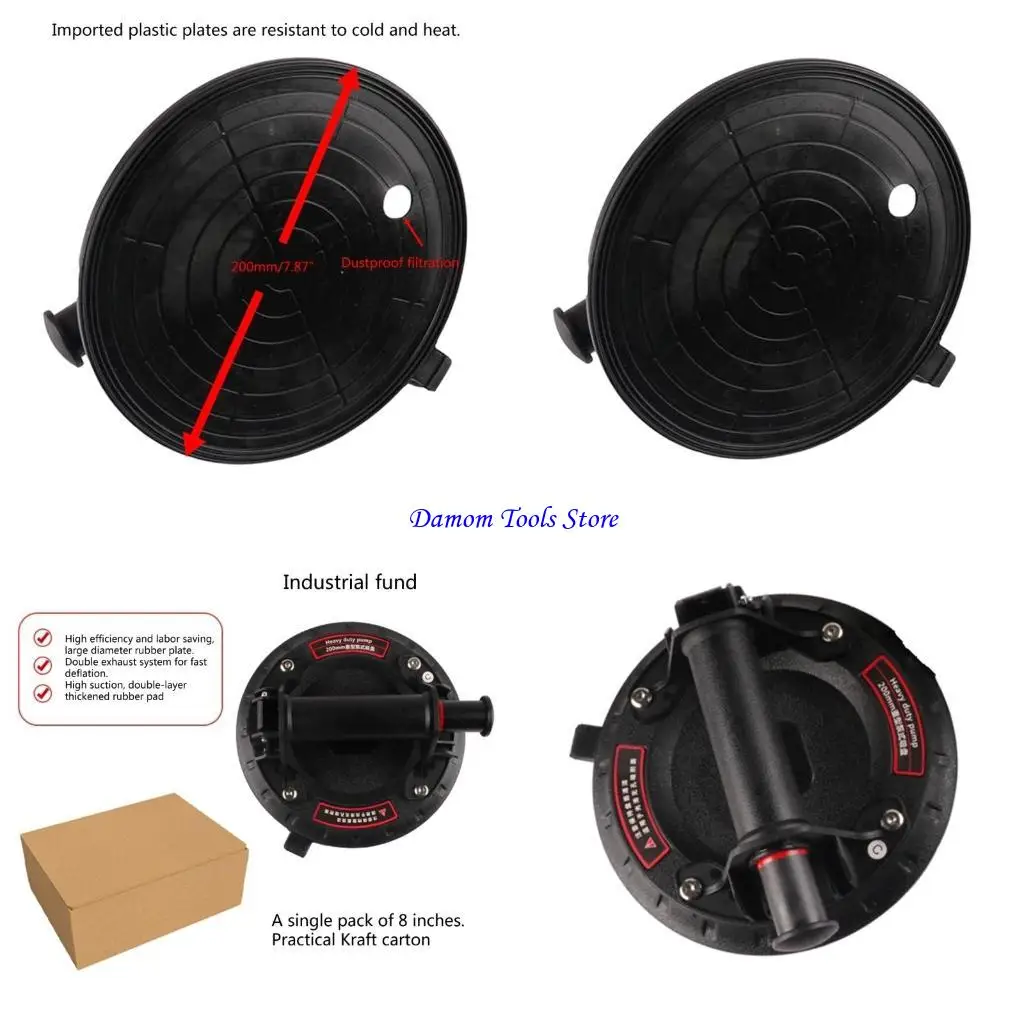 57BE 8" Vacuum Suction Cup with Metal Handle Glass Suction Cup Lifting Clamp Heavy Duty Handheld Vacuum Cup Glass Lifter
57BE 8" Vacuum Suction Cup with Metal Handle Glass Suction Cup Lifting Clamp Heavy Duty Handheld Vacuum Cup Glass Lifter