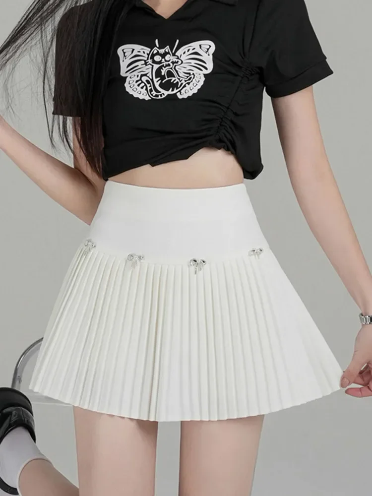 New Fashion Pleated Skirt For Women New Spring Summer High Waist Slim Versatile Beaded Bow Tied Short Skirt
New Fashion Pleated Skirt For Women New Spring Summer High Waist Slim Versatile Beaded Bow Tied Short Skirt