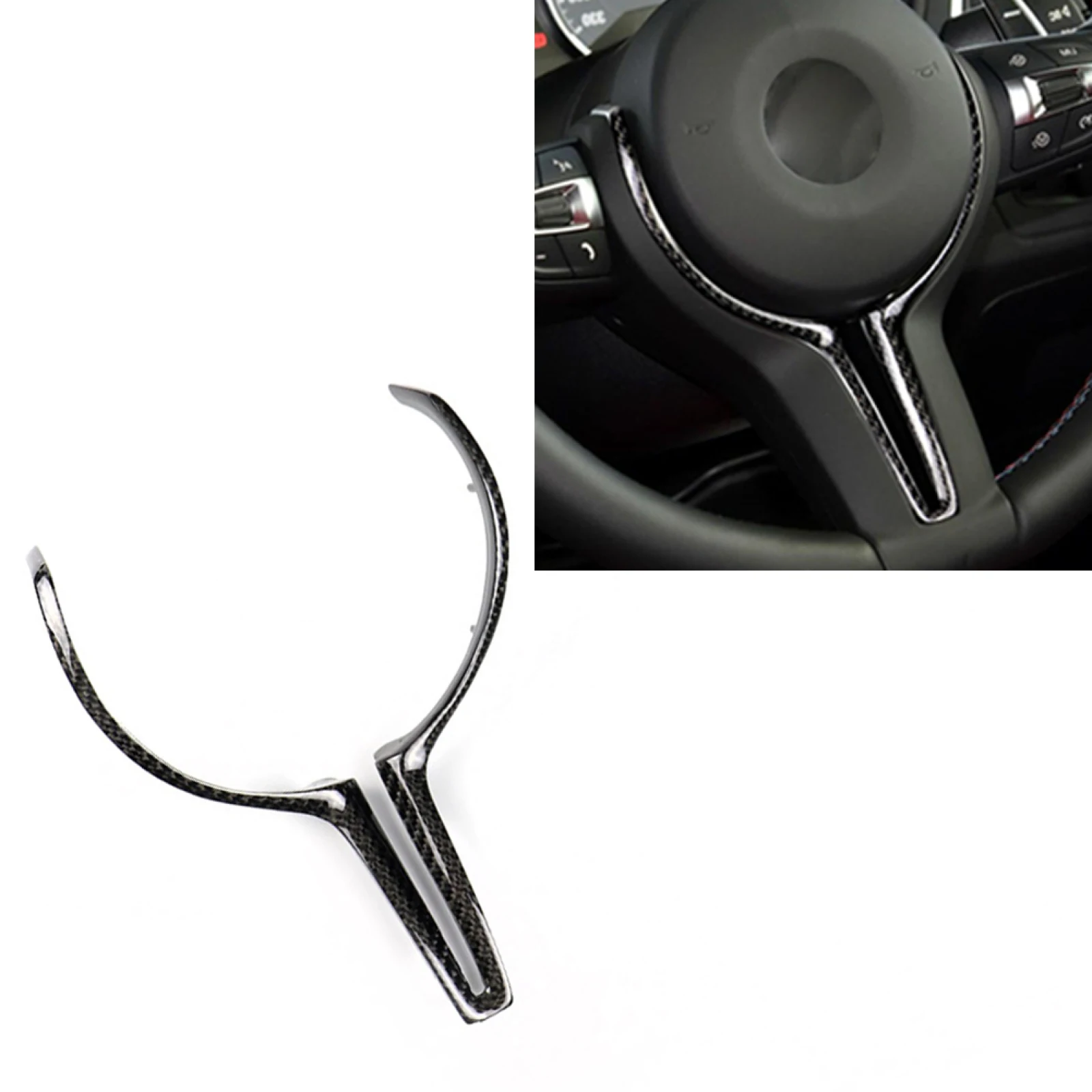 100% Real Carbon Fiber Steering Wheel Cover Trim Fit For BMW M2 M3 M4 M5 X6 X6M 2014-2021
100% Real Carbon Fiber Steering Wheel Cover Trim Fit For BMW M2 M3 M4 M5 X6 X6M 2014-2021