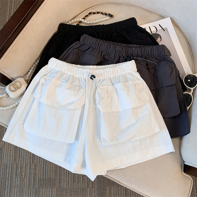 American Quick-drying Pocket Cargo Shorts Women Summer Elastic High Waist Sport Shorts Female Casual Wide Leg Biker Pants 2024
American Quick-drying Pocket Cargo Shorts Women Summer Elastic High Waist Sport Shorts Female Casual Wide Leg Biker Pants 2024