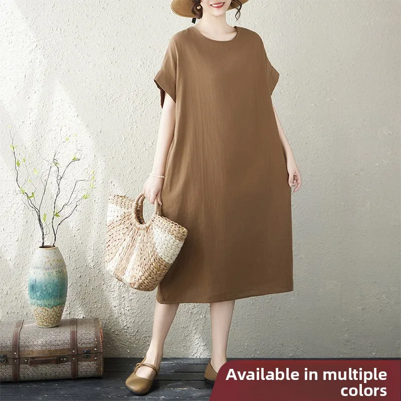 Summer New plus Size Women's Dress Knee-Length Short Sleeve Double Layered Artistic Style Casual Cotton Polyester Blend
Summer New plus Size Women's Dress Knee-Length Short Sleeve Double Layered Artistic Style Casual Cotton Polyester Blend