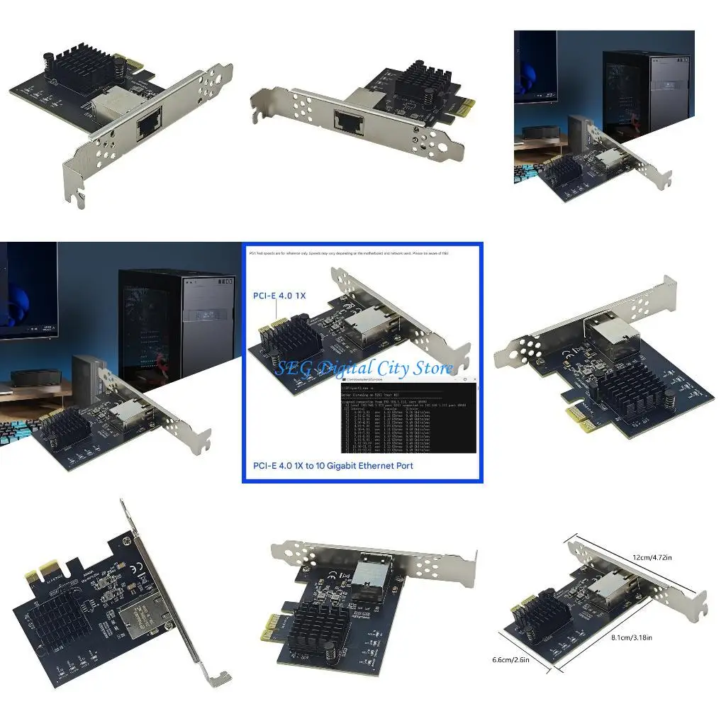 U75B Ethernet 10Gbps PCIE4.0 1X to RJ45 Networking Card 10000Mbps Gigabit Ethernet
U75B Ethernet 10Gbps PCIE4.0 1X to RJ45 Networking Card 10000Mbps Gigabit Ethernet