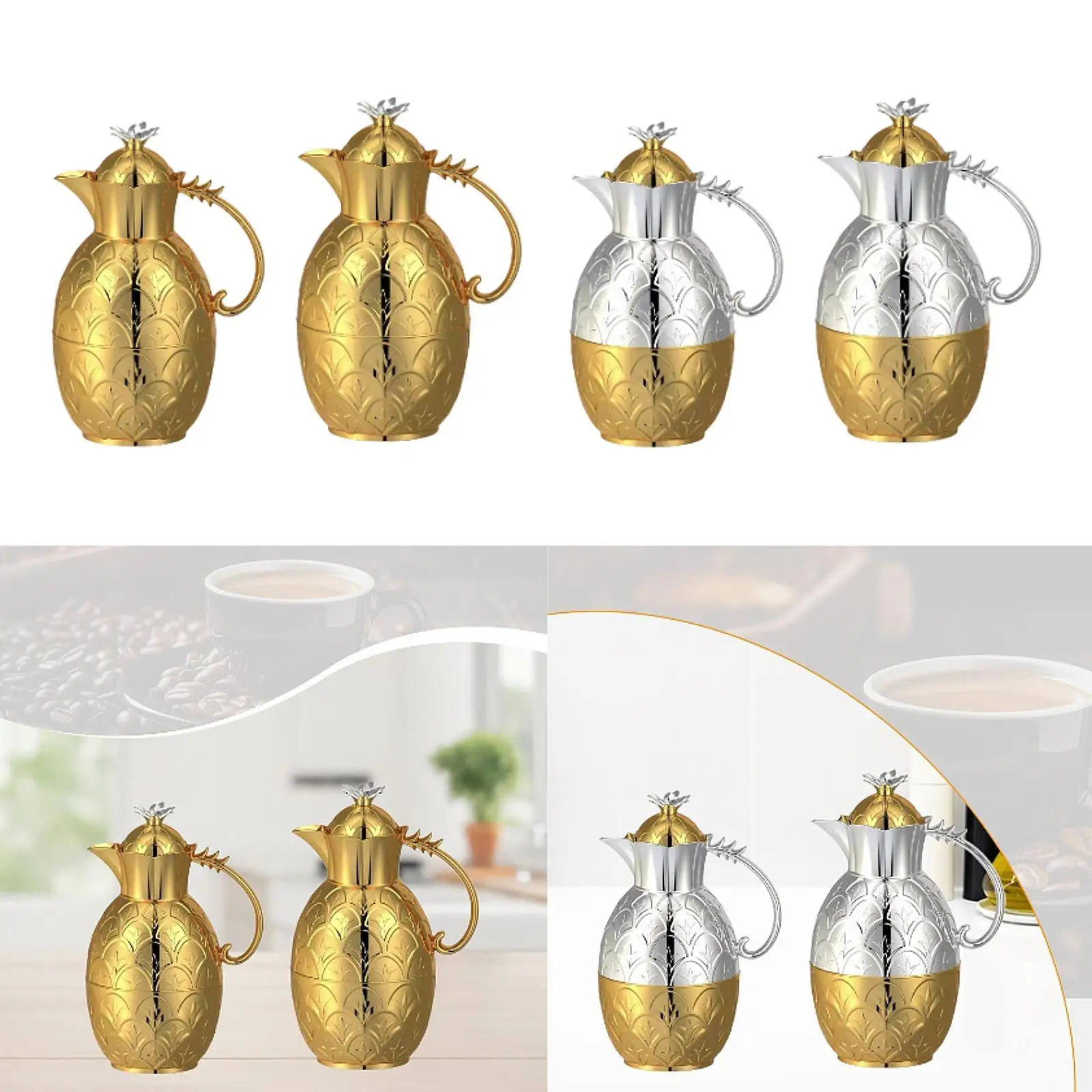 Арабские графины для кофе в форме ананаса, подогреватели 0,6 л, 1,0 л, роскошные чайники для домашних встреч, подарок на новоселье, кафе
Арабские графины для кофе в форме ананаса, подогреватели 0,6 л, 1,0 л, роскошные чайники для домашних встреч, подарок на новоселье, кафе