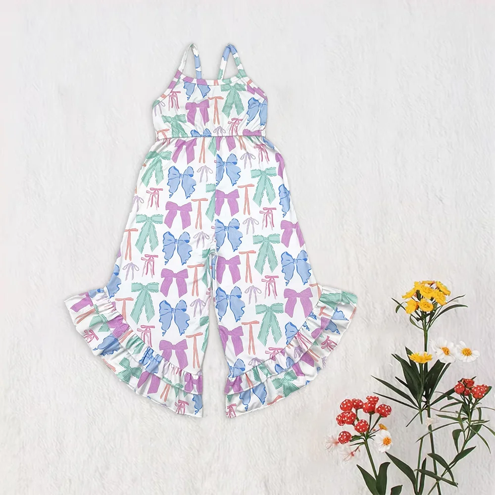 Wholesale Baby Girl Sleeveless Colorful Bows Straps Jumpsuit Toddler Children Clothes Kids Infant Overalls Ruffle Bell Pants
Wholesale Baby Girl Sleeveless Colorful Bows Straps Jumpsuit Toddler Children Clothes Kids Infant Overalls Ruffle Bell Pants